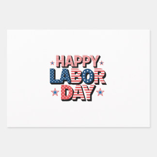 happy labour day wrapping paper sheet