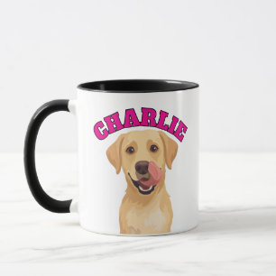 Happy Labrador Licking Nose Mug