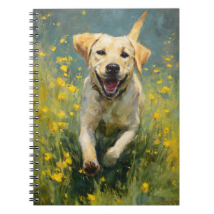 Happy Labrador Meadow Notebook