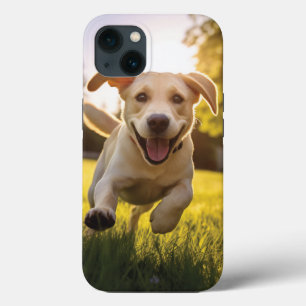 Happy Labrador Puppy Running  iPhone 13 Case