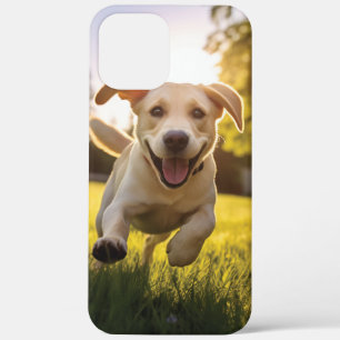Happy Labrador Puppy Running  iPhone 12 Pro Max Case