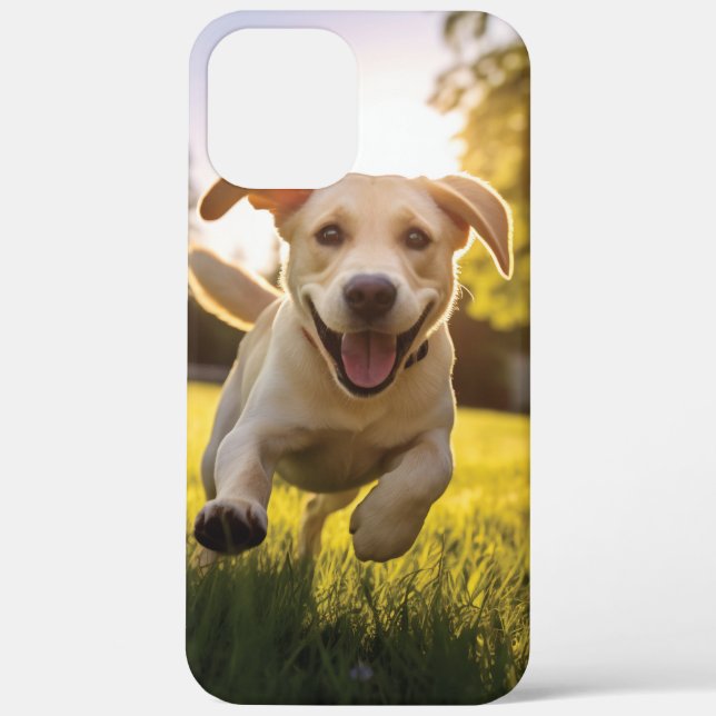 Happy Labrador Puppy Running  Case-Mate iPhone Case (Back)