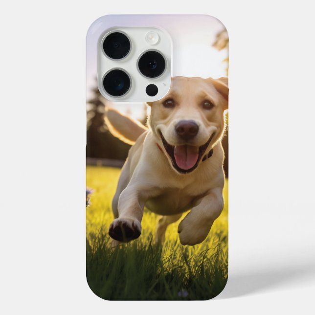 Happy Labrador Puppy Running  Case-Mate iPhone Case (Back)