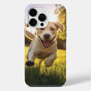 Happy Labrador Puppy Running iPhone 14 Pro Max Case