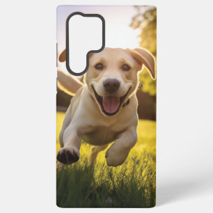 Happy Labrador Puppy Running  Samsung Galaxy Case