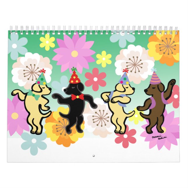 Happy Labrador Retriever Cartoon Calendar (Cover)