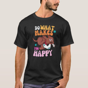 Happy Labrador Retro Hippie 60s Vibes Men's Women' T-Shirt