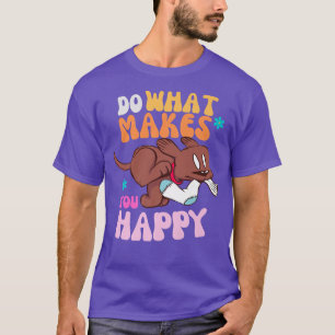 Happy Labrador Retro Hippie 60s VIBES Men's Women' T-Shirt