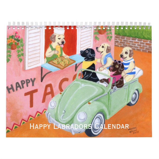 Happy Labradors Calendar 2018 C (Cover)
