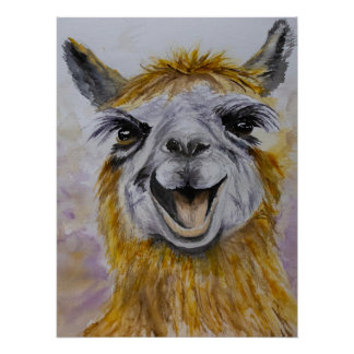 Happy Lama Poster
