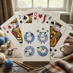 Happy Lambs Playing Cards