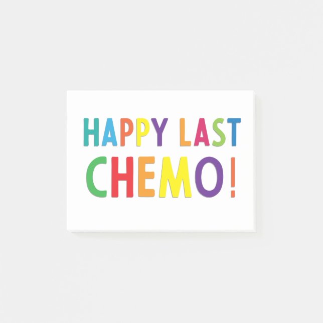 Happy last chemo post-it notes (Front)