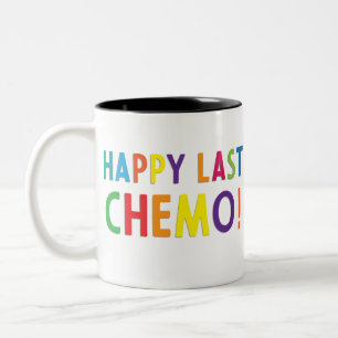 Happy last chemo Two-Tone coffee mug