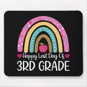 Happy Last Day Of 3rd Grade School Teacher Leopard Mouse Pad