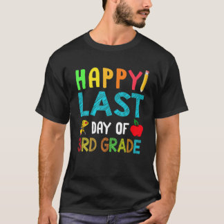 Happy Last Day Of 3Rd Grade With Apple Pencil T-Shirt