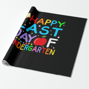 Happy Last Day Of Kindergarten Graduation Wrapping Paper