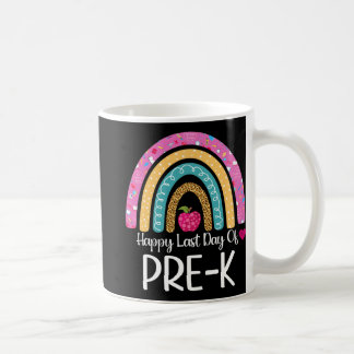 Happy Last Day Of Pre-k Teacher Kids Leopard Schoo Coffee Mug