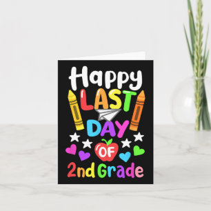 Happy Last Day Of School 2nd Grade Cl Of 2025 Kids Card
