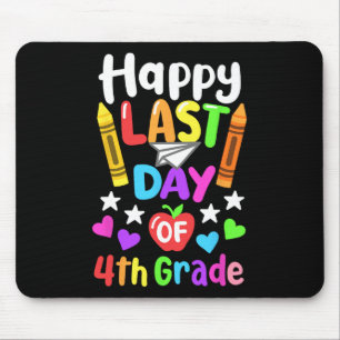 Happy Last Day Of School 4th Grade Cl Of 2025 Kids Mouse Pad