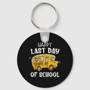 Happy Last Day Of School Bus Driver Funny Student Key Ring