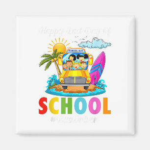 Happy Last Day Of School Bus Driver Summer Break V Magnet