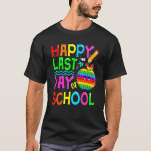 Happy Last Day Of School Cute Fidget Apple Student T-Shirt