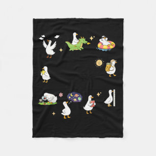 Happy last day of school cute silly goose teacher fleece blanket