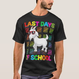 Happy Last Day of School Goat Lover Boys Girls Gra T-Shirt