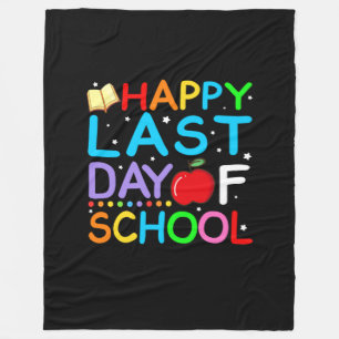 Happy Last Day Of School Graduation Fleece Blanket