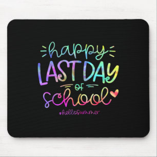 Happy Last Day Of School Hello Summer Students And Mouse Pad