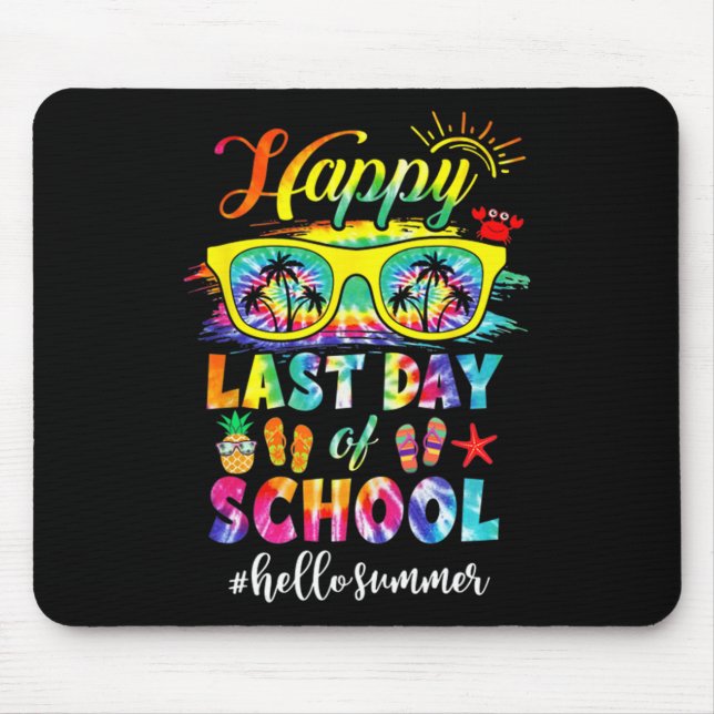 Happy Last Day Of School Hello Summer Teacher Stud Mouse Pad (Front)