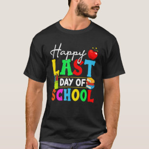 Happy Last Day Of School Hello Summer Teacher Stud T-Shirt