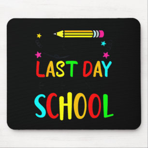 Happy last day of school kids teacher student mouse pad