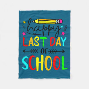 Happy last day of school kids teacher studentHappy Fleece Blanket