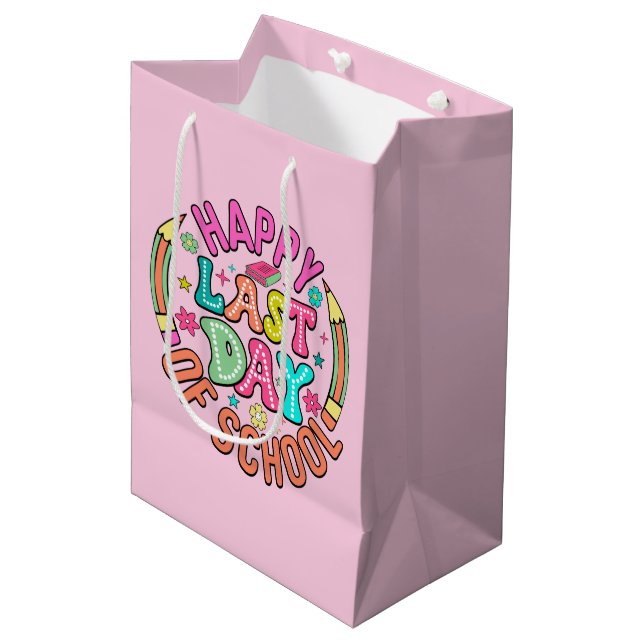 Happy Last Day Of School  Medium Gift Bag (Front Angled)