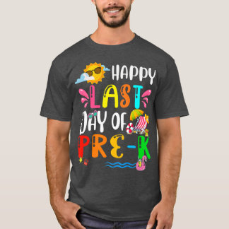 Happy Last Day Of School Prek Summer Holiday Boys  T-Shirt