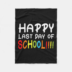 Happy Last Day Of School Students And Teachers Gif Fleece Blanket