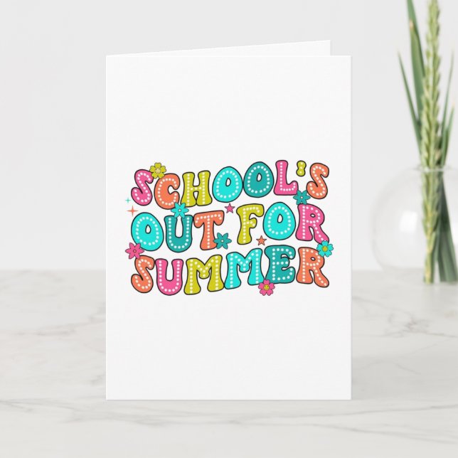 Happy Last Day Of School Summer Student Card (Front)