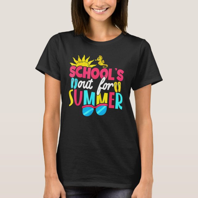 Happy Last Day Of School Sunglasses Summer Vacatio T-Shirt (Front)