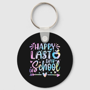 Happy Last Day Of School Teacher Graduation Kids 3 Key Ring
