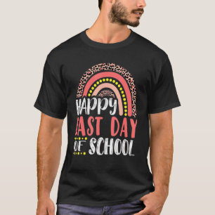 Happy Last Day Of School Teacher Graduation Leopar T-Shirt