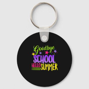 Happy Last Day Of School Teacher Hello Summer Stud Key Ring