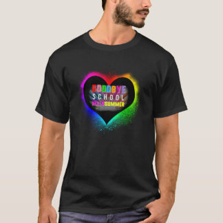 Happy Last Day Of School Teacher Hello Summer Stud T-Shirt