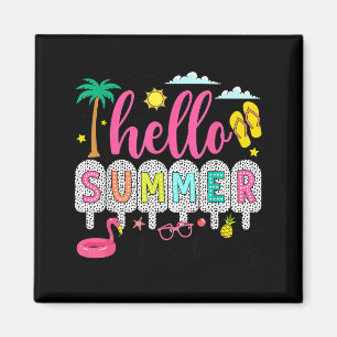 Happy Last Day of School Teacher Kids Hello Summer Magnet