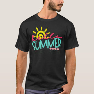 Happy Last Day Of School Teacher Student Hello Sum T-Shirt