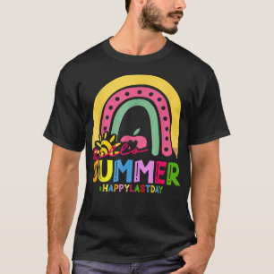 Happy Last Day Of School Teacher Students Summer R T-Shirt