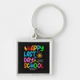 Happy Last Day Of School Teacher Summer Sunglasses Key Ring