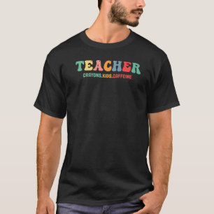 Happy Last Day of School Teachers Crayons Kids Caf T-Shirt