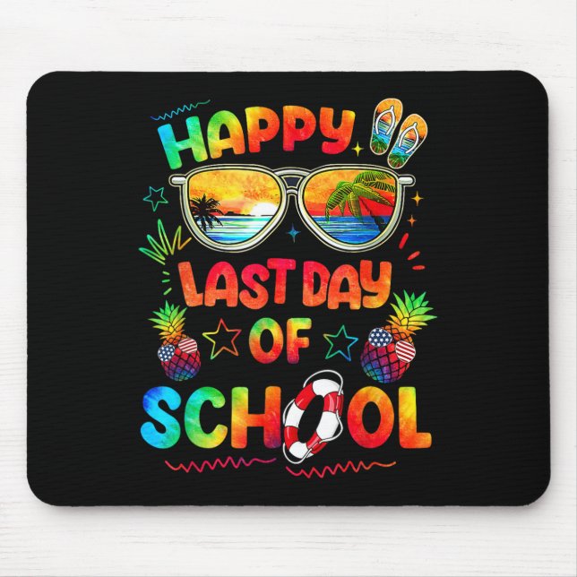 Happy Last Day Of School Teachers End Of Year Stud Mouse Pad (Front)