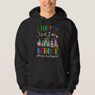 Happy Last Day School Preschool Squad Gnome Summer Hoodie